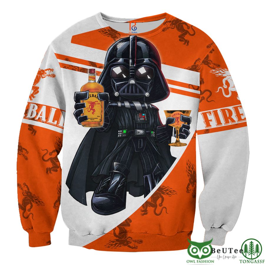 53 Darth Vader loves Fireball 3D Hoodie Tshirt Sweatshirt