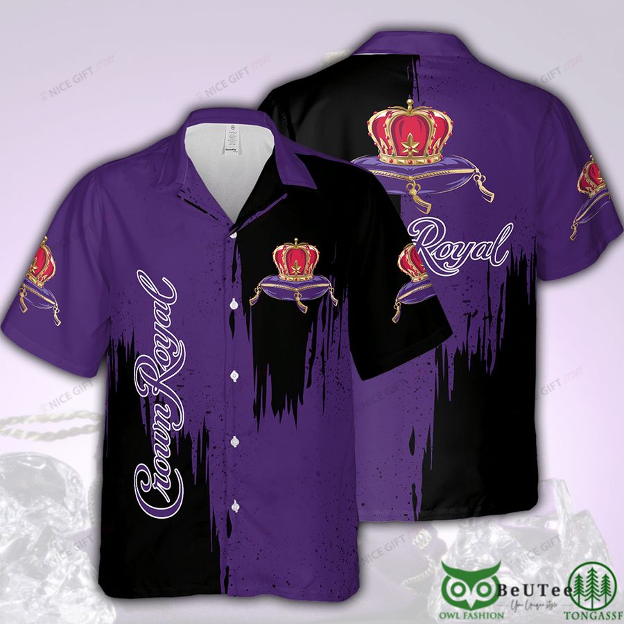 38 Crown Royal Purple and Black Hawaii 3D Shirt