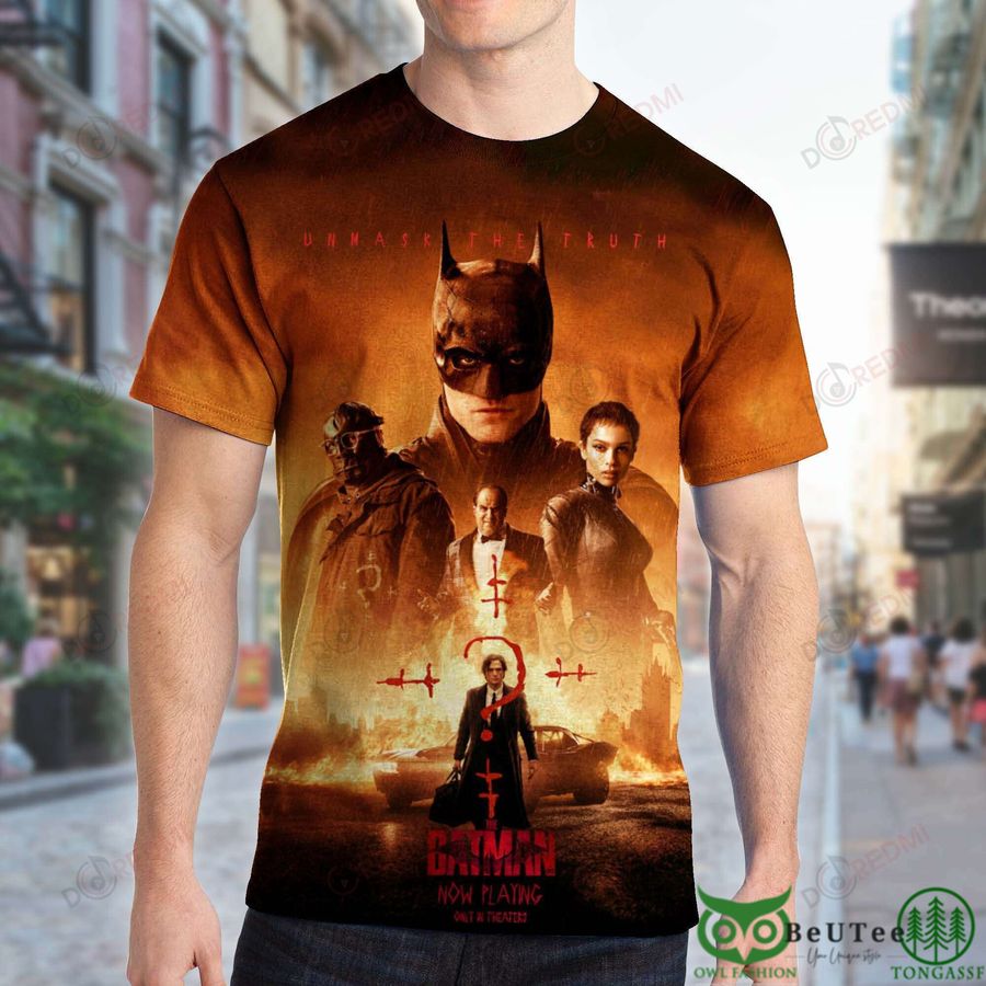 Batman Now Playing in Theater Fire 3D T-shirt