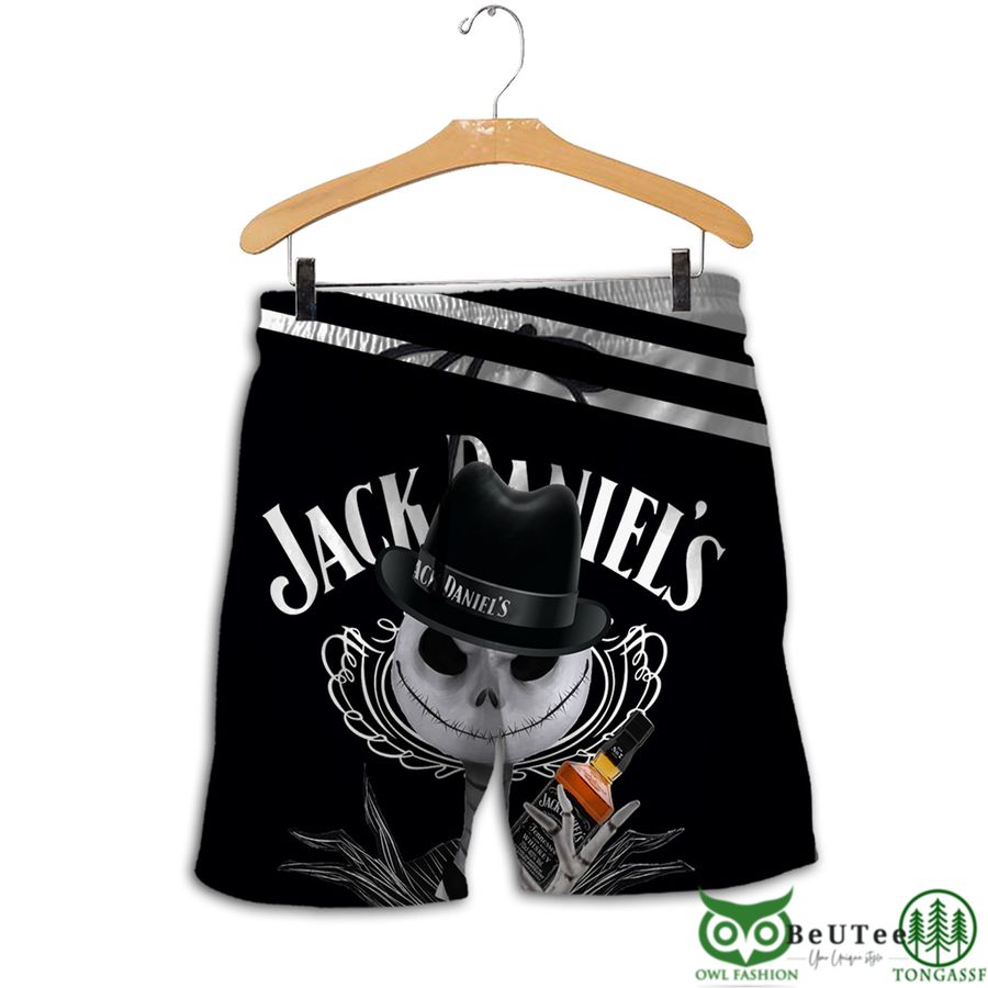 233 Jack Skellington Hold Jack Daniels Black 3D Hoodie Tshirt Sweatshirt