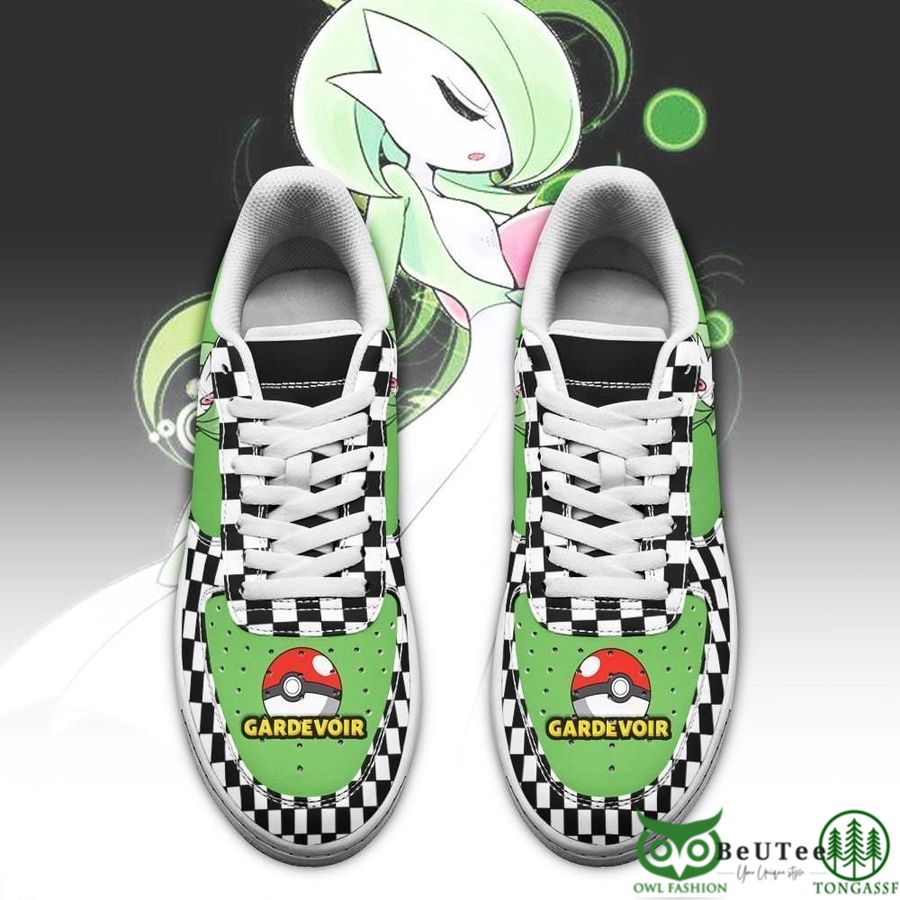 84 Poke Gardevoir Air Sneakers Checkerboard Pokemon NAF Shoes