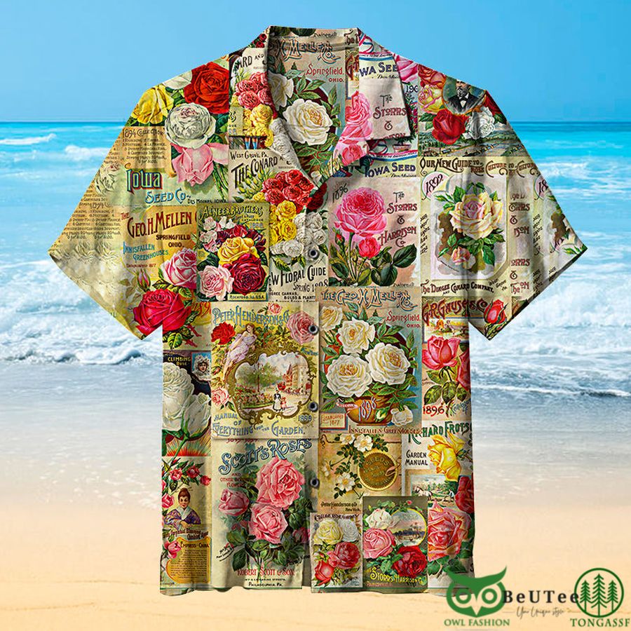 10 Seed Catalog Roses Universal Hawaiian Shirt