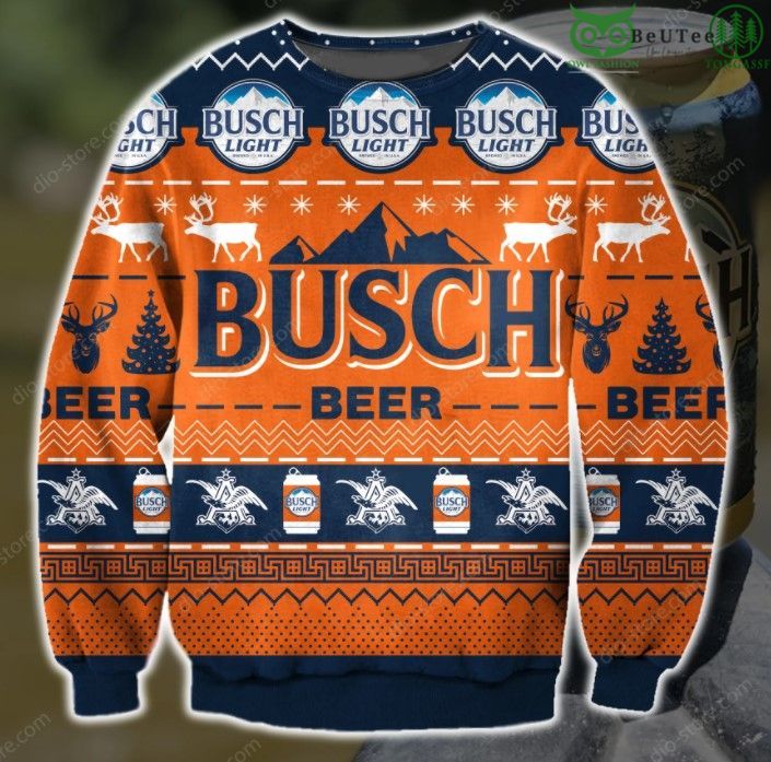 hjAMPmaj 27 Busch Beer Ugly Sweater Beer Drinking Christmas Limited