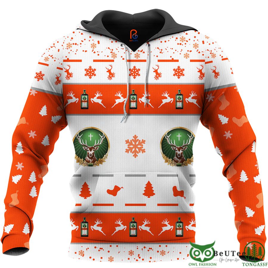 166 Jagermeister Liqueur Orange 3D Hoodie Tshirt Sweatshirt