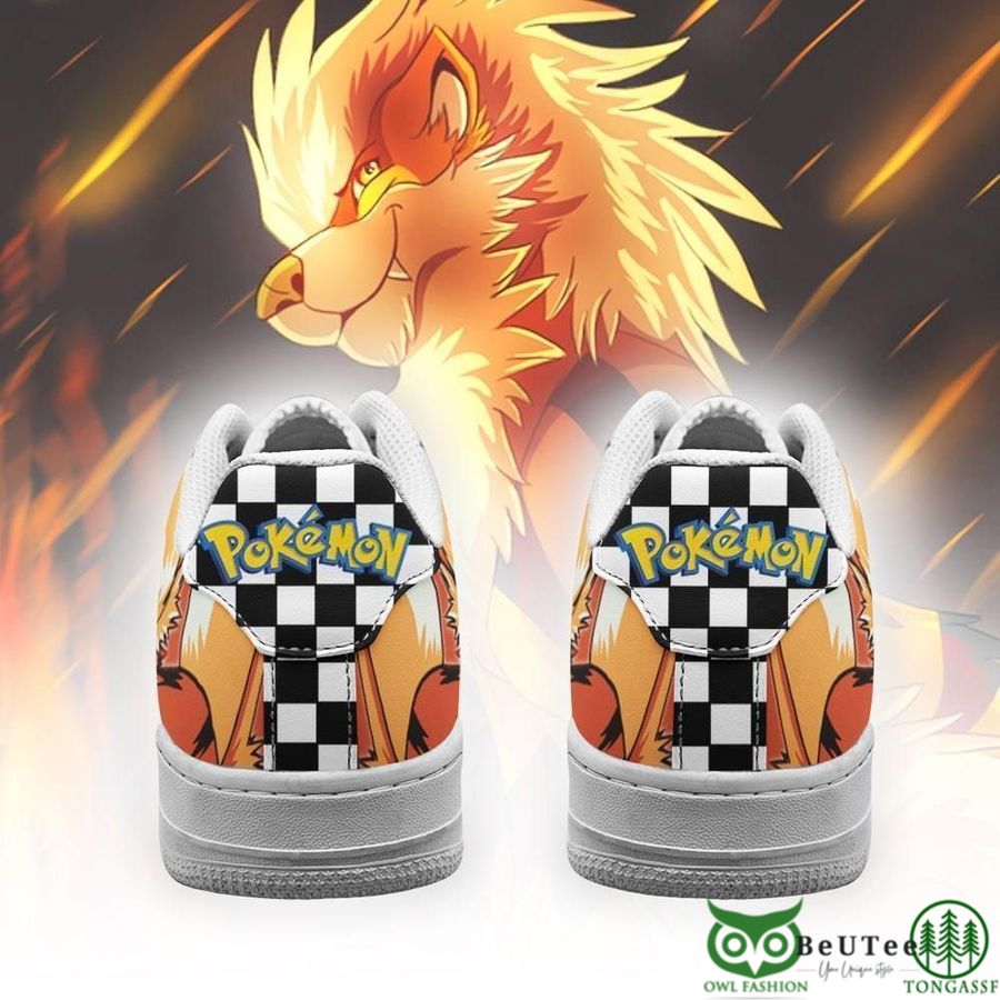 115 Poke Arcanine Air Sneakers Checkerboard Pokemon NAF Shoes