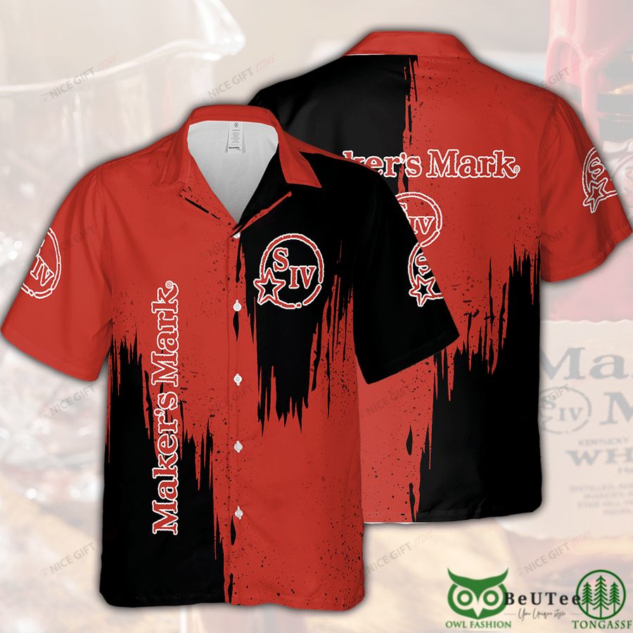 46 Makers Mark Red and Black Hawaii 3D Shirt