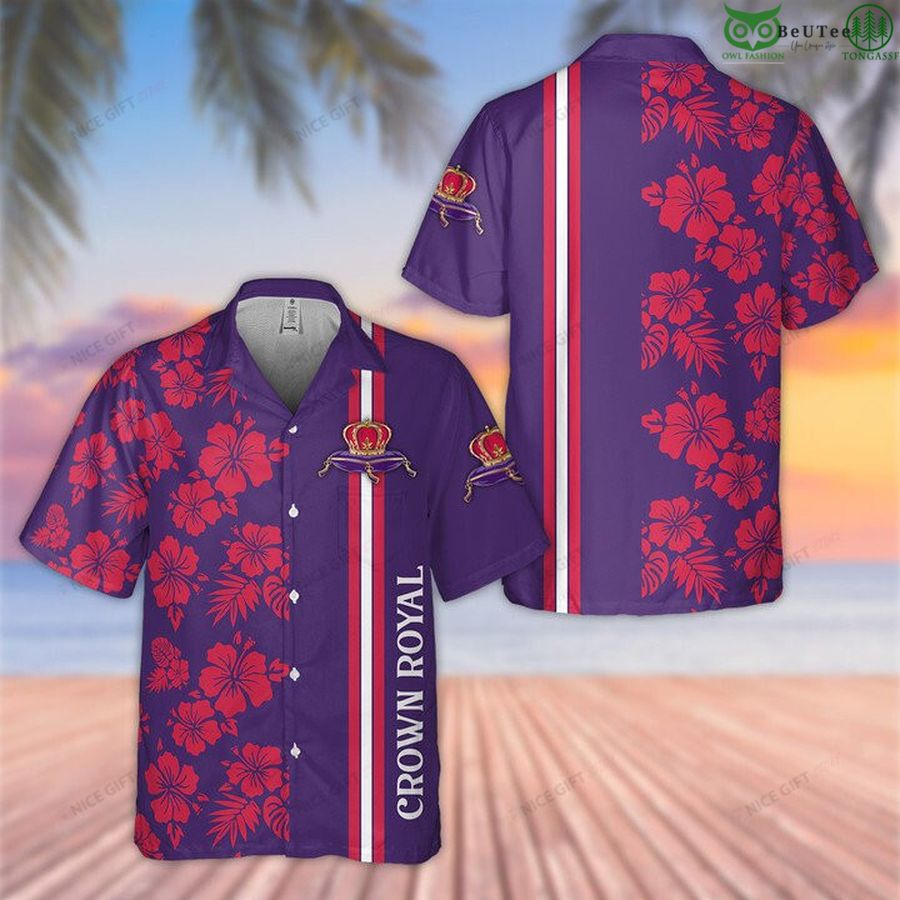 46 Crown Royal whiskey aloha Hawaiian 3D Shirt