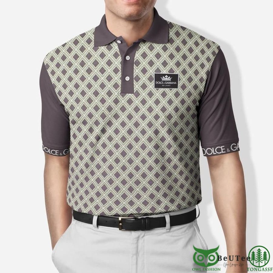 14 Limited Edition DolceGabbana Rhombus Pattern Polo Shirt