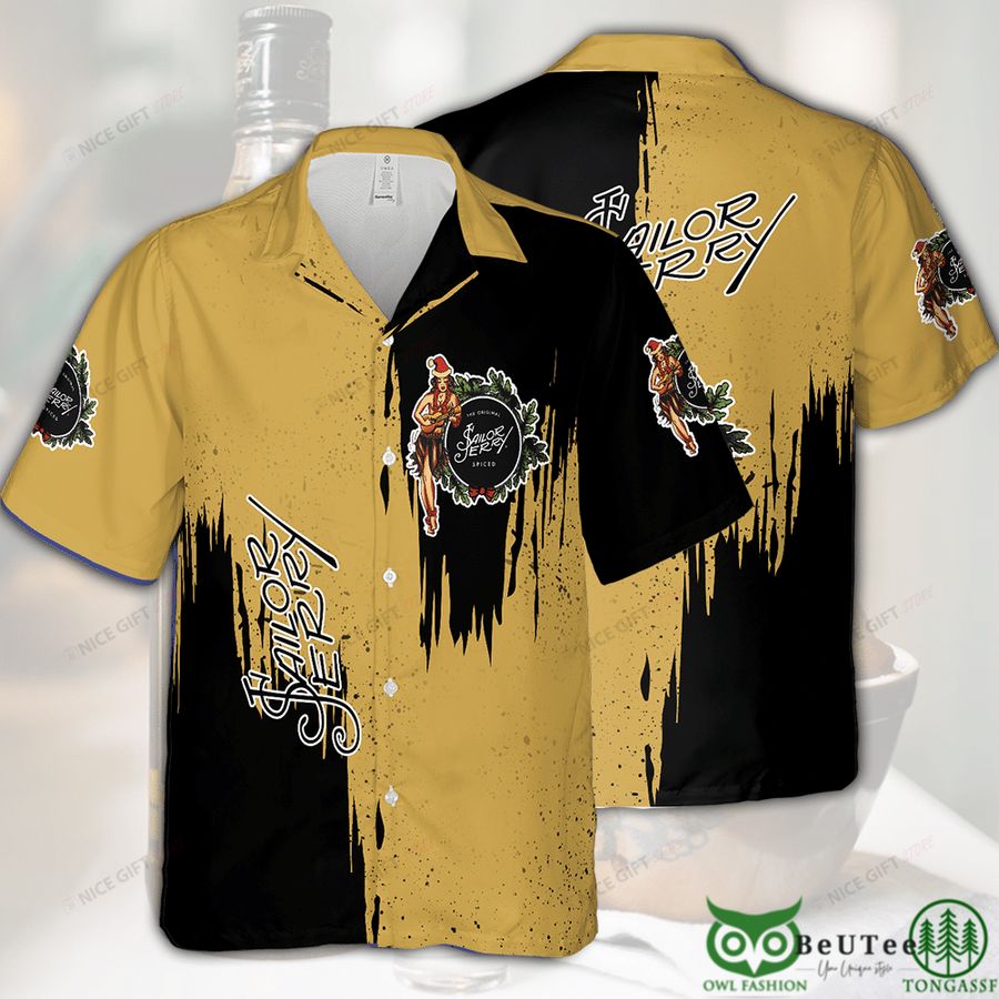 8 Sailor Jerry Yellow and Black Hawaii 3D Shirt