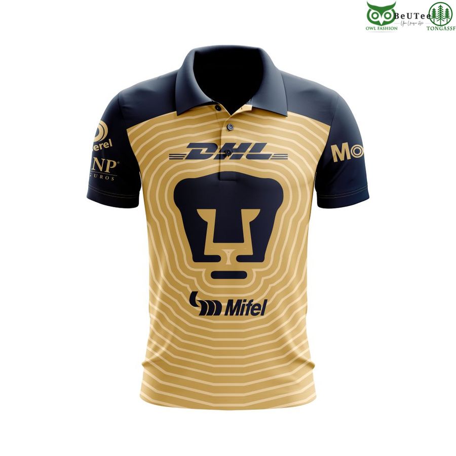 LIGA MX Pumas UNAM Away Concept Polo 3D Hoodie T-shirt