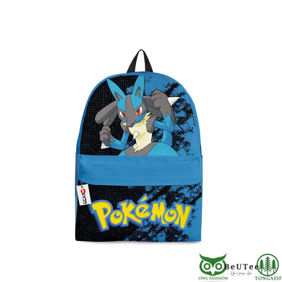 Lucario Backpack Custom Anime Pokemon Bag Gifts for Otaku