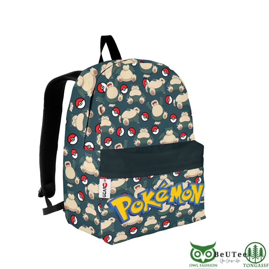 75 Snorlax Backpack Custom Pokemon Anime Bag Gifts Ideas for Otaku