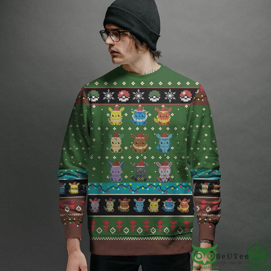 22 Eevee Evolution Custom Imitation Knitted Sweatshirt