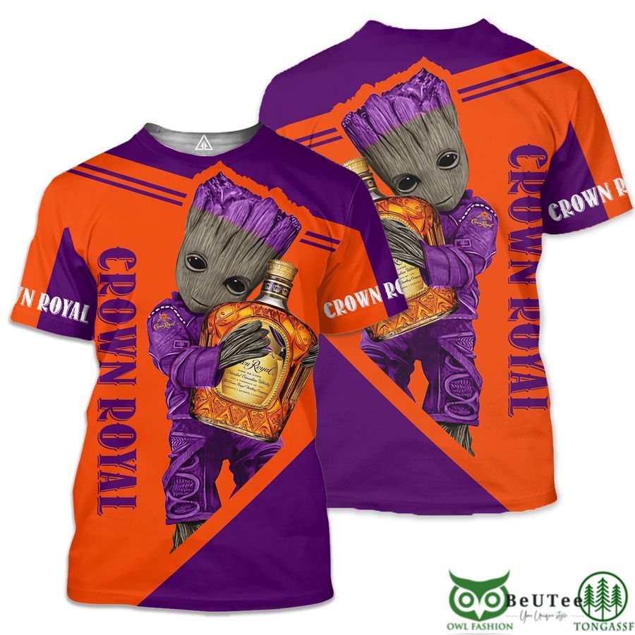 102 Groot Hug Crown Royal 3D Hoodie Tshirt Sweatshirt