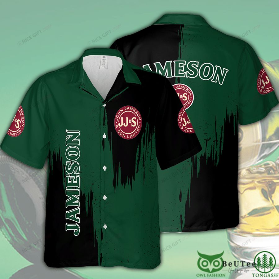 48 Jameson Irish Whiskey Green and Black Hawaii 3D Shirt