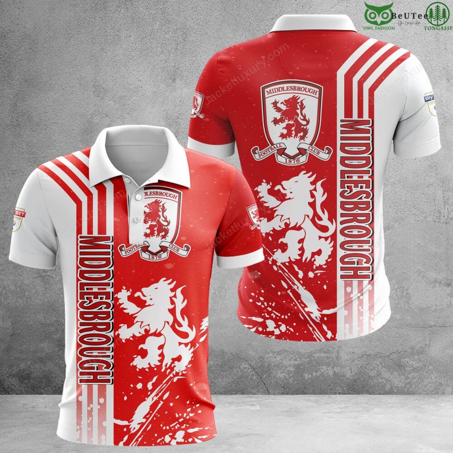 Middlesbrough F.C EPL Football 3D Polo T-Shirt Hoodie
