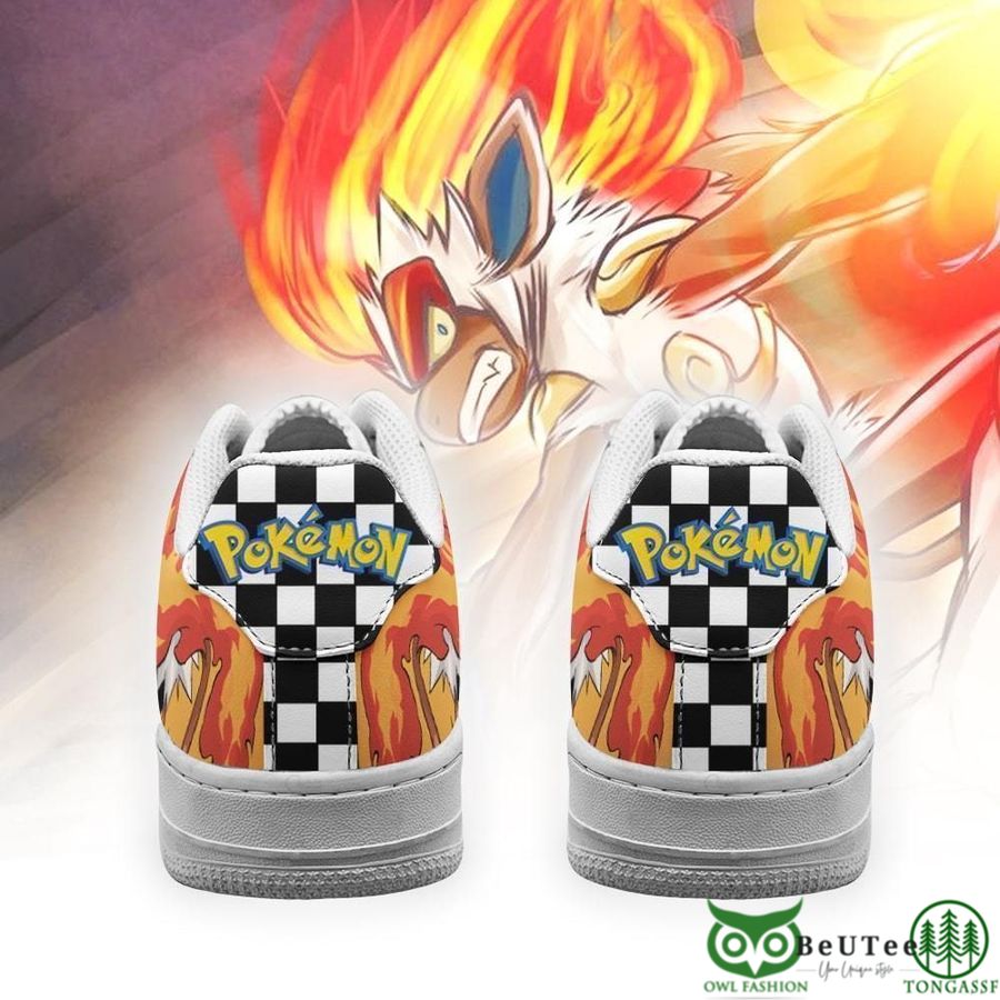 88 Poke Infernape Air Sneakers Checkerboard Pokemon NAF Shoes