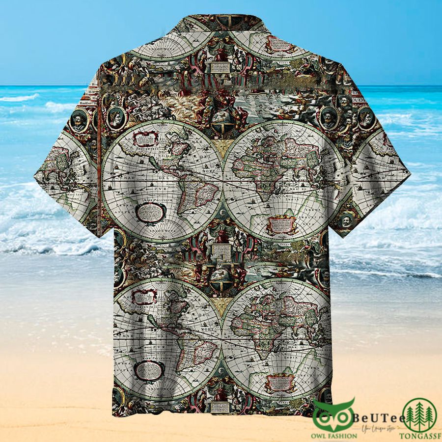 13 Historical Old World Map Universal Hawaiian Shirt