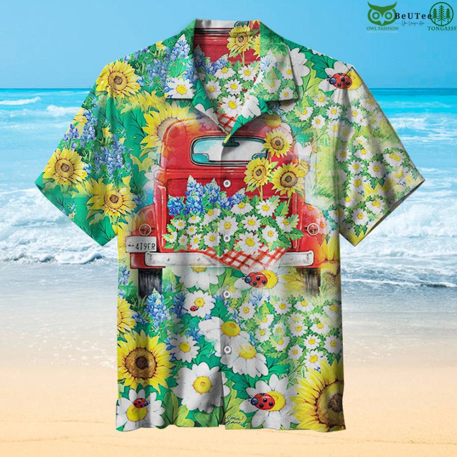 373 On the road of life flowers full bloom to be optimistic Hawaiian Shirt
