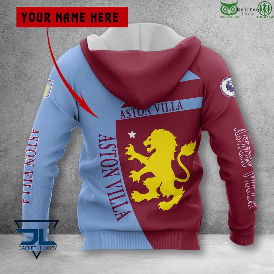 489 Aston Villa F.C Premier League 2022 3D Polo T Shirt Hoodie
