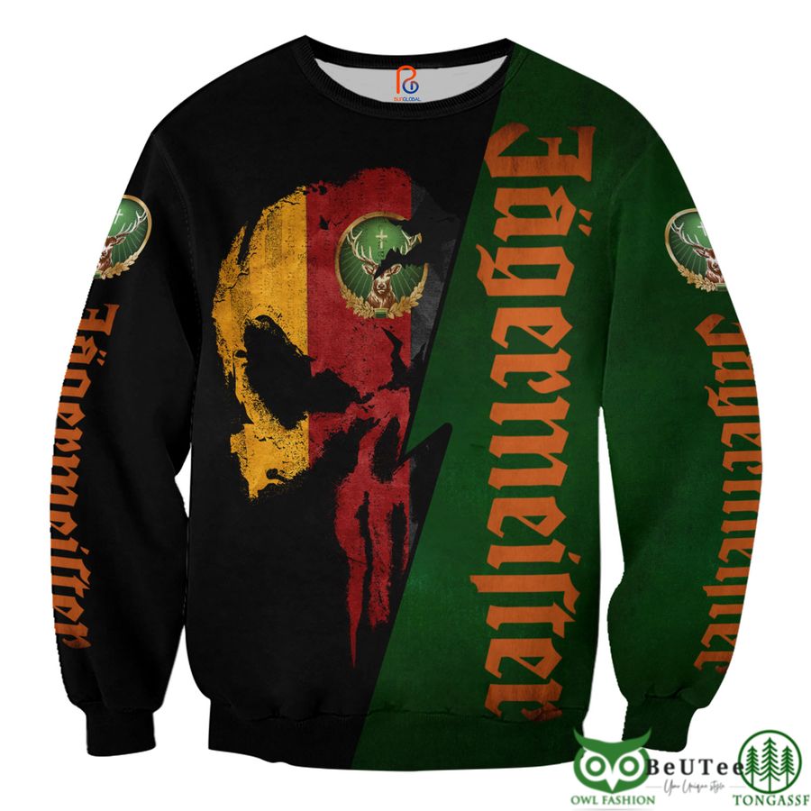 113 Germany Skull Jagermeister 3D Hoodie Tshirt Sweatshirt
