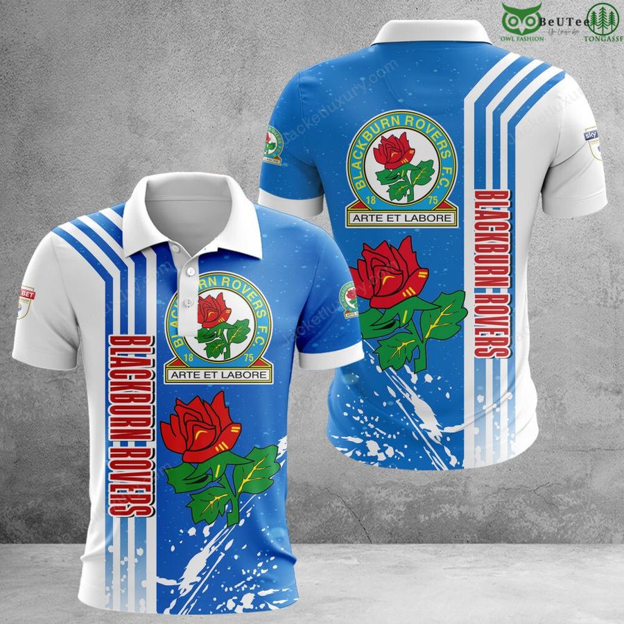 Blackburn Rovers EPL Football 3D Polo T-Shirt Hoodie