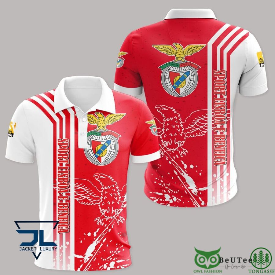 90 Sport Lisboa e Benfica Liga Portugal 3D Hoodie Tshirt Polo