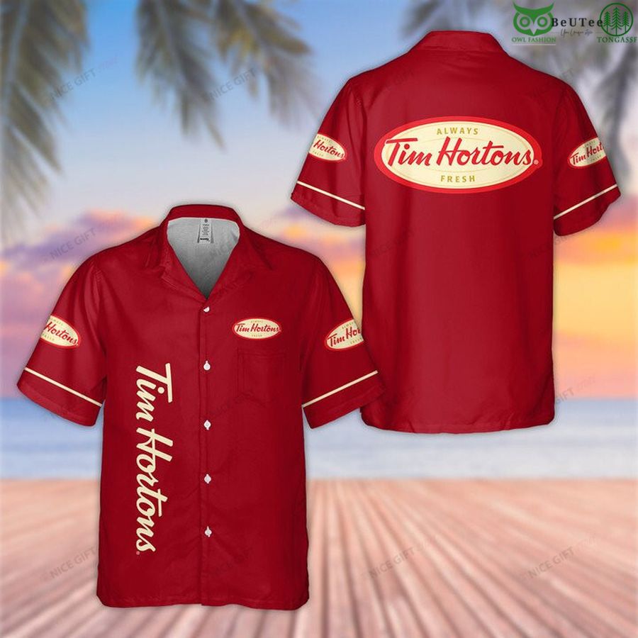10 Tim Hortons beer whiskey aloha Hawaiian 3D Shirt