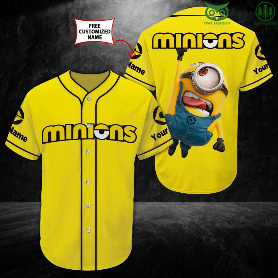 Minion Despicable Me Gru Custom Name Baseball Jersey Shirt