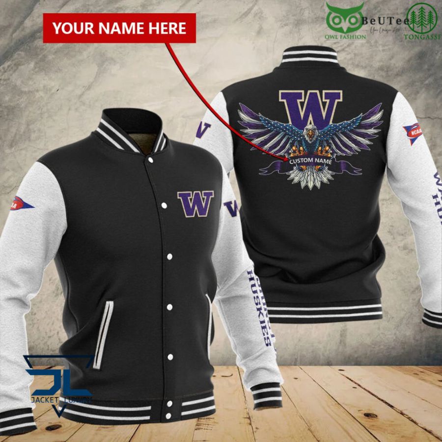 Washington Huskies Personalized NCAA Athletics Champions Baseball Jacket