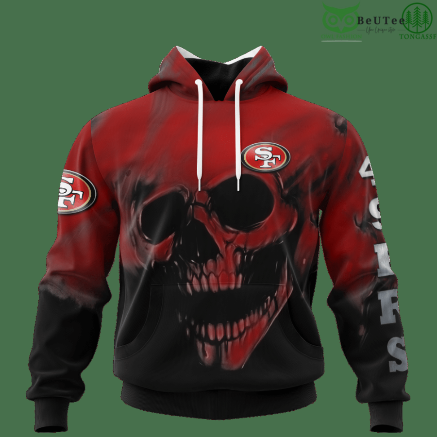 49ers Fading Skull American Football 3D hoodie Sweatshirt NFL