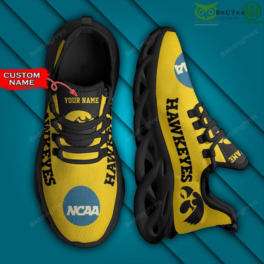 NCAA Iowa Hawkeyes Personalized Custom Name Max Soul Shoes