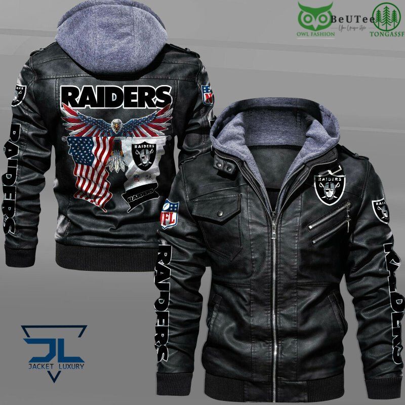 Oakland Raiders American Eagle National Football League Leather Jacket