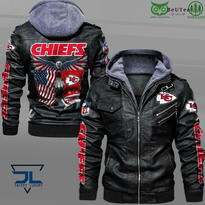 Kansas City Chiefs American Eagle National Football League Leather Jacket