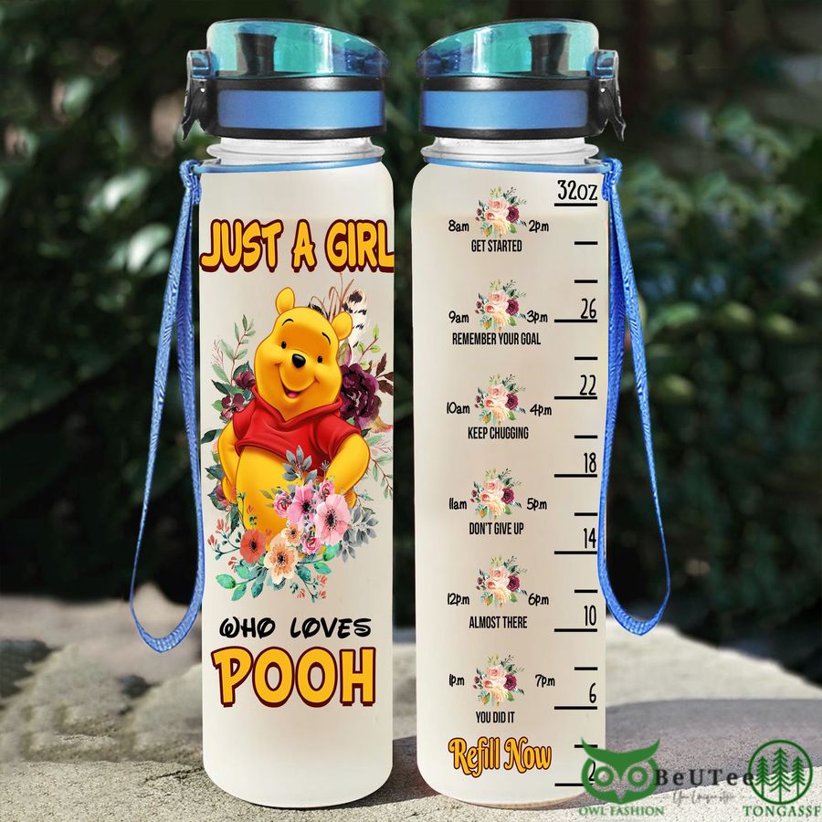 Pooh Just A Girl Who Loves Water Tracker Bottle 
