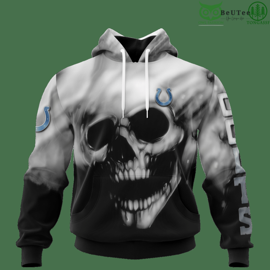 Colts Fading Skull American Football 3D hoodie Sweatshirt NFL