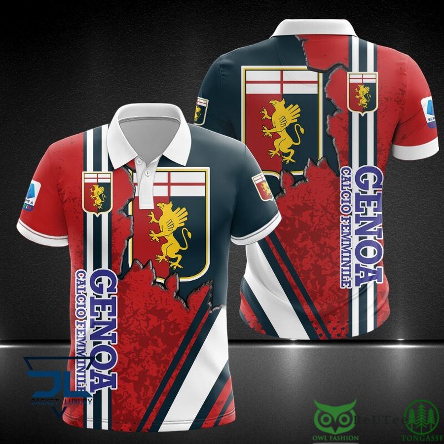 Lega Serie A Genoa 3D Polo Tshirt Hoodie