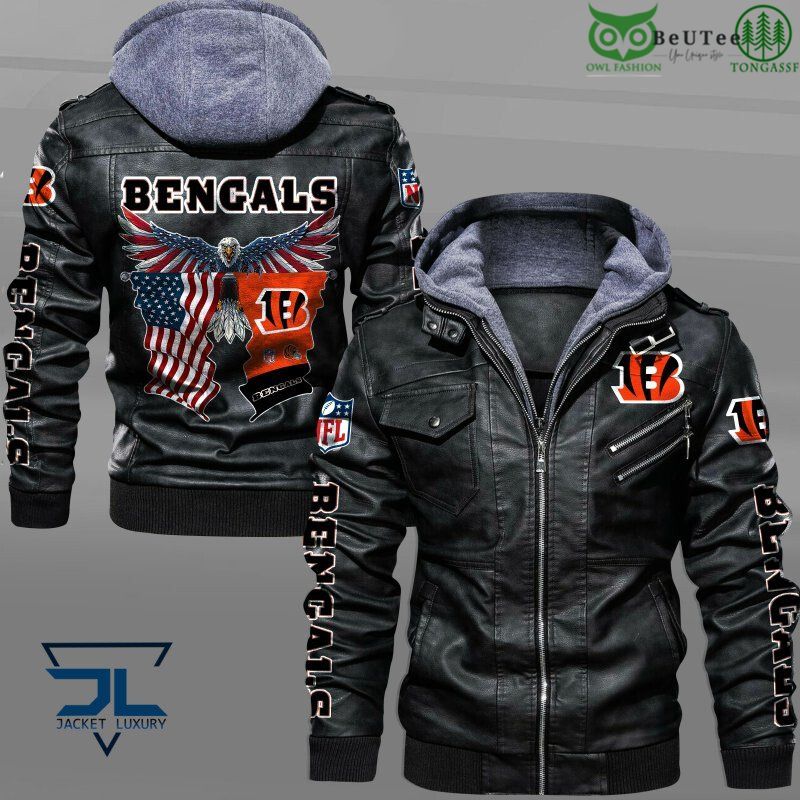 Cincinnati Bengals American Eagle National Football League Leather Jacket