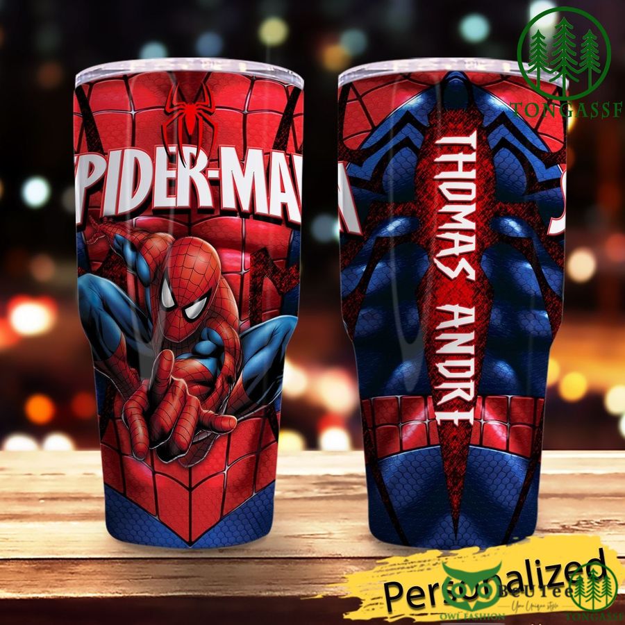 personalized name spiderman limited edition tumbler cup - Owl