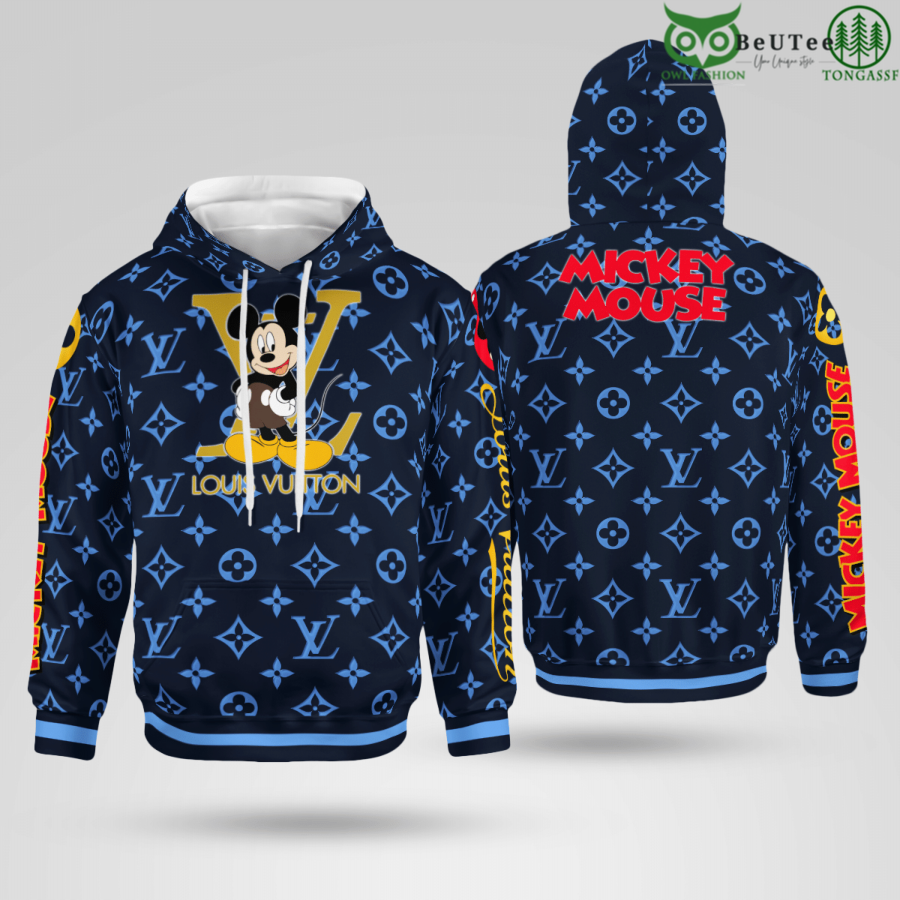 Mickey Mouse LV Louis Vuitton Blue Limited Edition 3D Hoodie