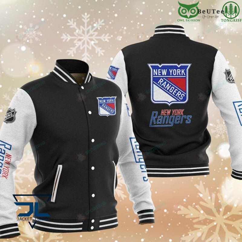 New York Rangers Manhattan Ice Hockey Team Baseball Varsity Jacket 