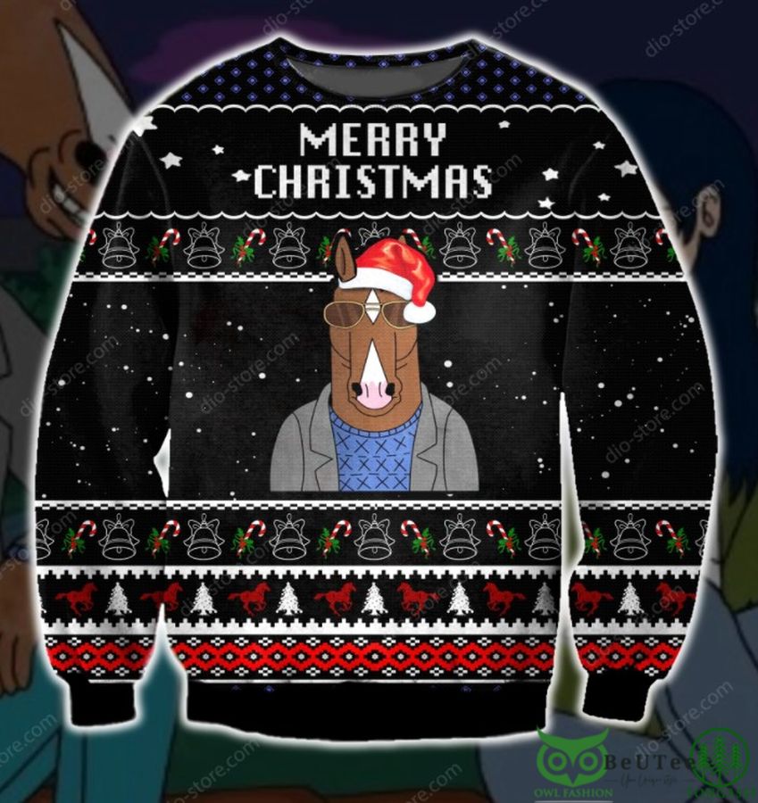 Bojack Horseman Pattern 3D Christmas Ugly Sweater