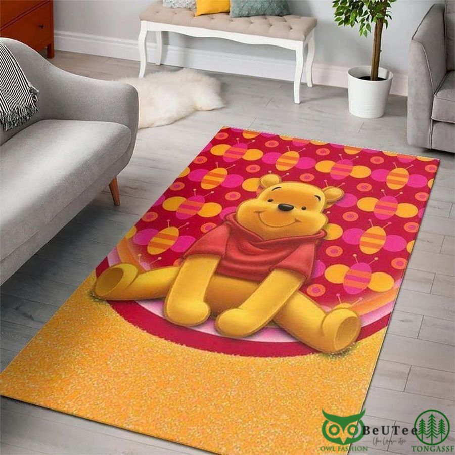 Pooh Bee Honey Yellow Carpet Rug 
