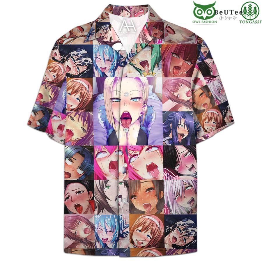 Ahegao Adult Anime Hawaiian Shirt