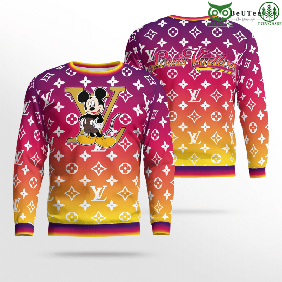 Mickey Instagram Colors LV Louis Vuitton 3D Ugly Sweater