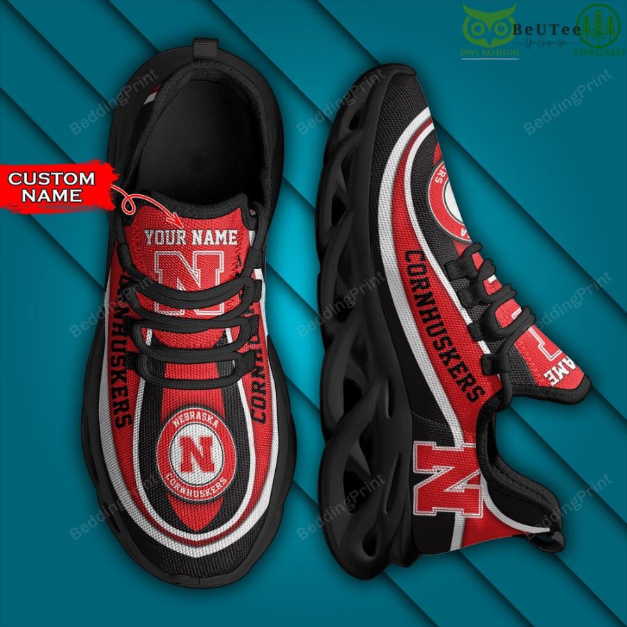 NCAA American Football Nebraska Cornhuskers Personalized Custom Name Max Soul Shoes