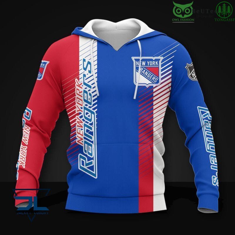 National Hockey League Printed Hoodie New York Rangers Sweatshirt Tshirt 