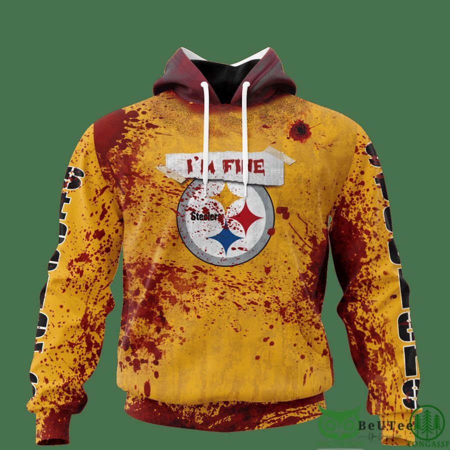 Steelers Halloween Blood 3D hooodie Sweatshirt LIMITED