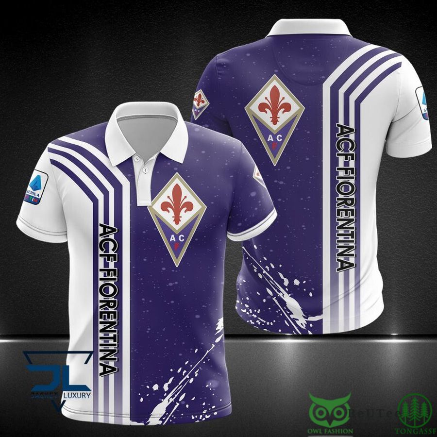 Lega Serie A ACF Fiorentina Logo 3D Polo Tshirt Hoodie