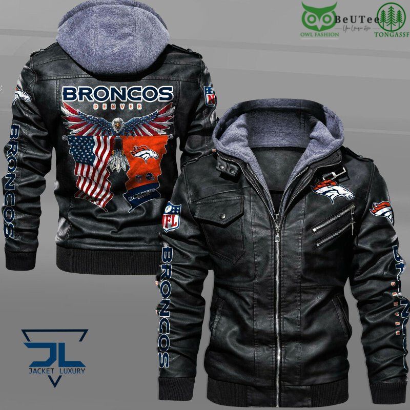 Denver Broncos American Eagle National Football League Leather Jacket